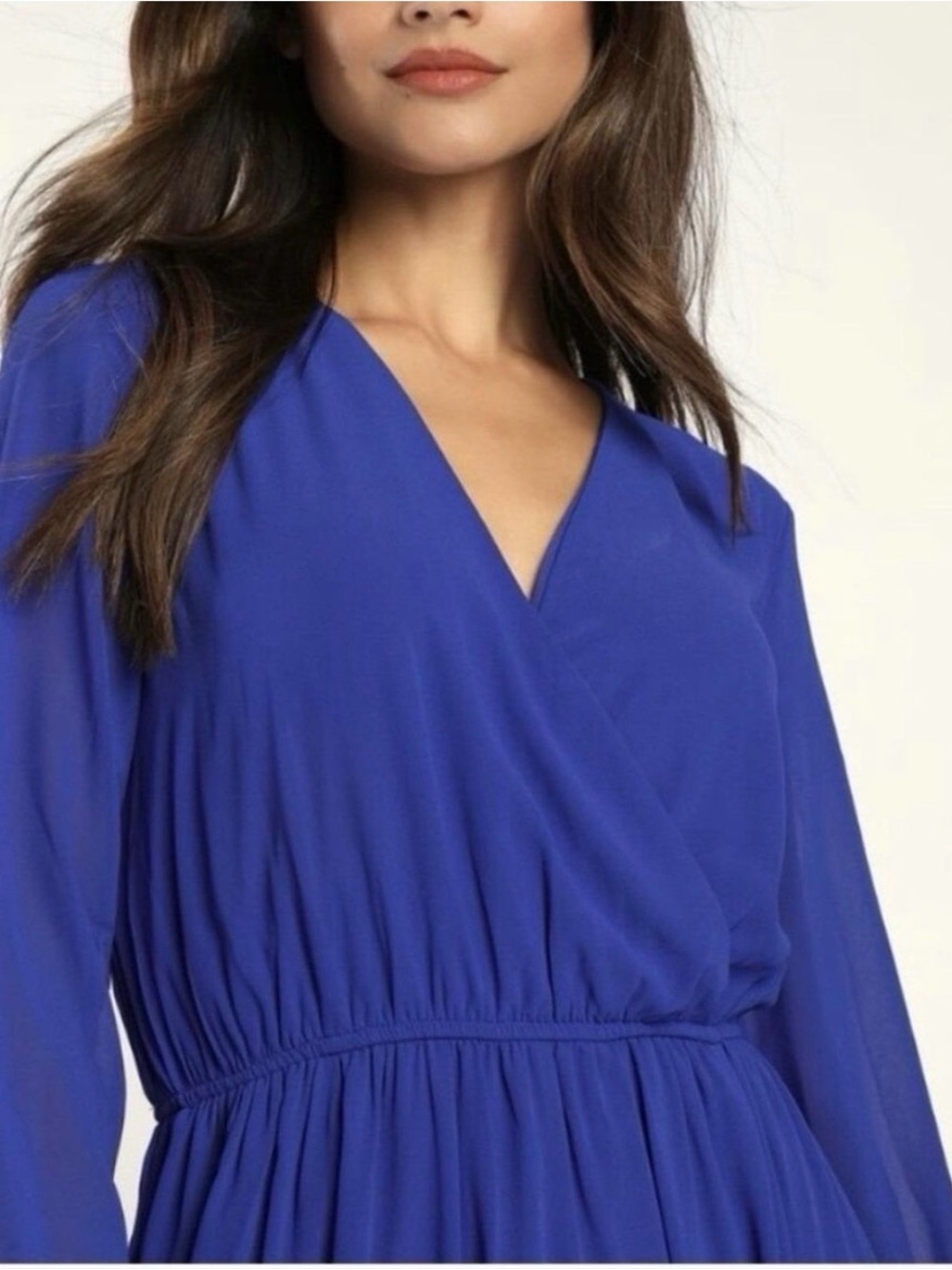 Lulu's Blue Long-Sleeve Dress - Picture 8 of 9